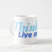 Meer leven, minder stress" koffiemok (Voorkant links)