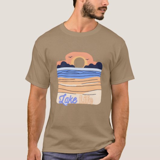 Meer Leven retro T-shirt (Voorkant)