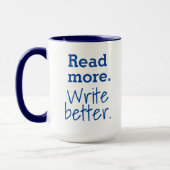 Meer lezen. Beter schrijven. Mok (Links)