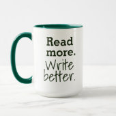 Meer lezen. Beter schrijven. Mok (Links)