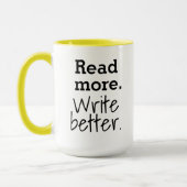 Meer lezen. Beter schrijven. Mok (Links)