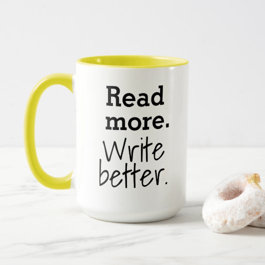 Meer lezen. Beter schrijven. Mok (Met donut)