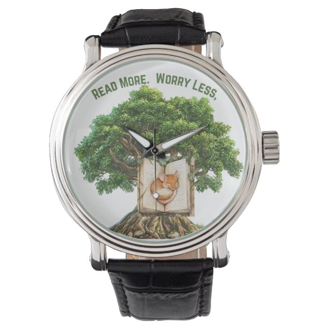 Meer lezen, minder piekeren horloge (Voorkant)