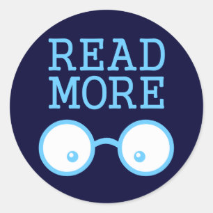 Meer lezen ronde sticker