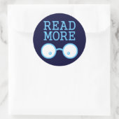 Meer lezen ronde sticker (Tas)
