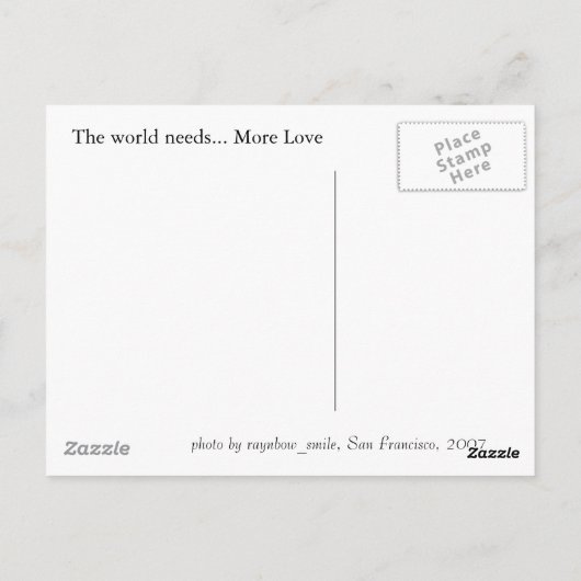 Meer liefde briefkaart (Achterkant)