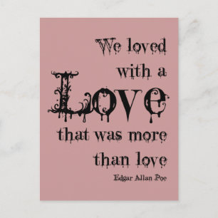 Meer liefde dan liefde Edgar Allan Poe Quote Briefkaart