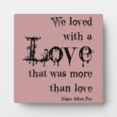 Meer liefde dan liefde Edgar Allan Poe Quote Fotoplaat (Voorkant)