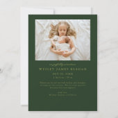 Meer liefde deze kerst groene foto geboorte aankondiging (Achterkant)