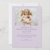 Meer liefde deze kerst Paarse foto Geboorte Aankondiging (Achterkant)