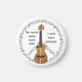 Meer Liefde Meer Ukulele Muziek Liefhebber Vrede Magneet (Voorkant)
