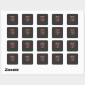 Meer liefde minder haat grappigheid vierkante sticker (Vel)