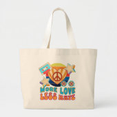 Meer liefde minder haat grote tote bag (Voorkant)