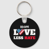 Meer liefde minder haat VS vlag Robuust hart zwart Sleutelhanger (Achterkant)