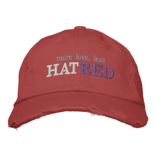 Meer liefde, minder HatRed Geborduurde Pet