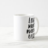 Meer liefde, minder zorgen, inspirerend mok (Voorkant rechts)