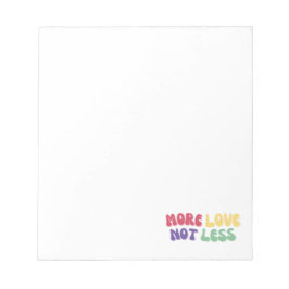"Meer Liefde Niet Minder" Zelfliefde Notitieblok