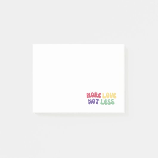 "Meer Liefde Niet Minder" Zelfliefde Post-it® Notes (Voorkant)