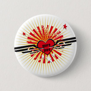 "Meer liefde" Ronde Button 5,7 Cm