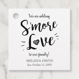 Meer liefde toevoegen aan ons Baby shower Black Bedankjes Labels