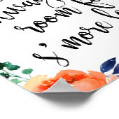 Meer liefde voor bruiloft 8 x 10 bloemen poster (Hoek)