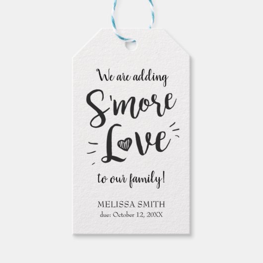 Meer liefde voor de mores van onze familie bevoord cadeaulabel (Voorkant)