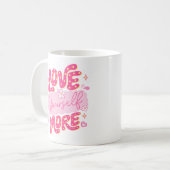 Meer liefde voor jezelf koffiemok (Voorkant links)