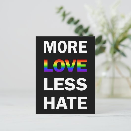 Meer liefdesminder haat Briefkaart (Staand voorkant)