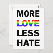 Meer liefdesminder haat Briefkaart (Voorkant / Achterkant)