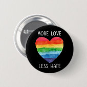 Meer liefdesminder haat Button (Voorkant /achterkant)
