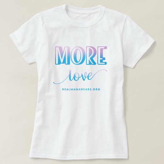 Meer liefdesroze en blauw T-Shirt (Design voorkant)