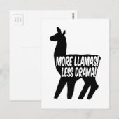 Meer Llamas Minder Drama Briefkaart (Voorkant / Achterkant)