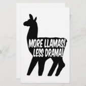 Meer Llamas Minder Drama Briefpapier (Voorkant / Achterkant)