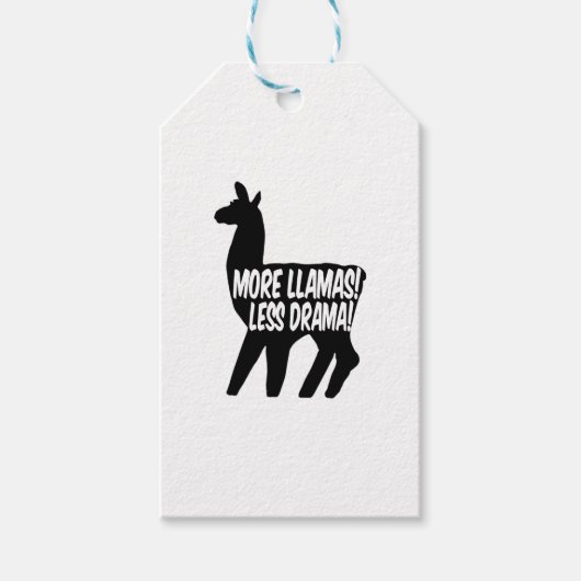 Meer Llamas Minder Drama Cadeaulabel (Voorkant)