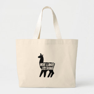Meer Llamas Minder Drama Grote Tote Bag