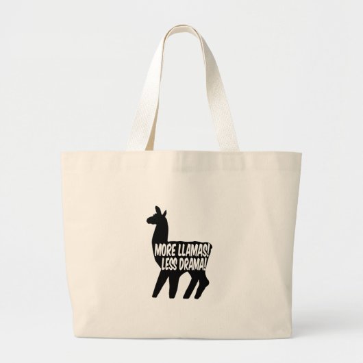 Meer Llamas Minder Drama Grote Tote Bag (Voorkant)