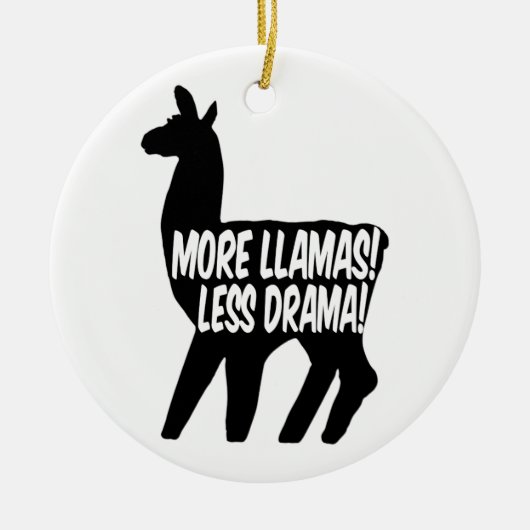 Meer Llama's Minder Drama Keramisch Ornament (Voorkant)