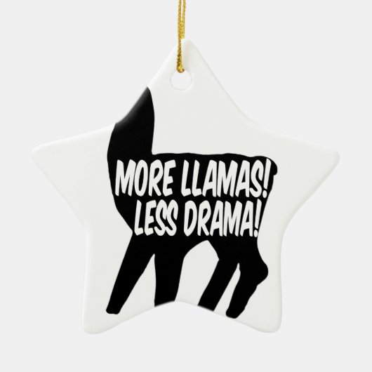 Meer Llamas Minder Drama Keramisch Ornament (Voorkant)