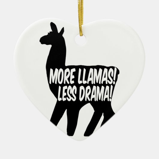 Meer Llamas Minder Drama Keramisch Ornament (Voorkant)