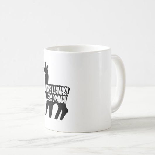 Meer Llamas Minder Drama Koffiemok (Voorkant rechts)