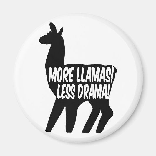 Meer Llamas Minder Drama Magneet (Voorkant)