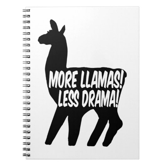 Meer Llamas Minder Drama Notitieboek (Voorkant)
