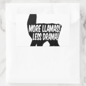 Meer Llamas Minder Drama Rechthoekige Sticker (Tas)