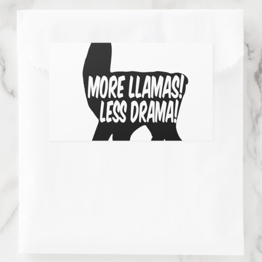 Meer Llamas Minder Drama Rechthoekige Sticker (Tas)