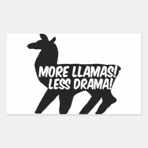 Meer Llamas Minder Drama Rechthoekige Sticker