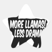 Meer Llamas Minder Drama Ster Sticker (Voorkant)