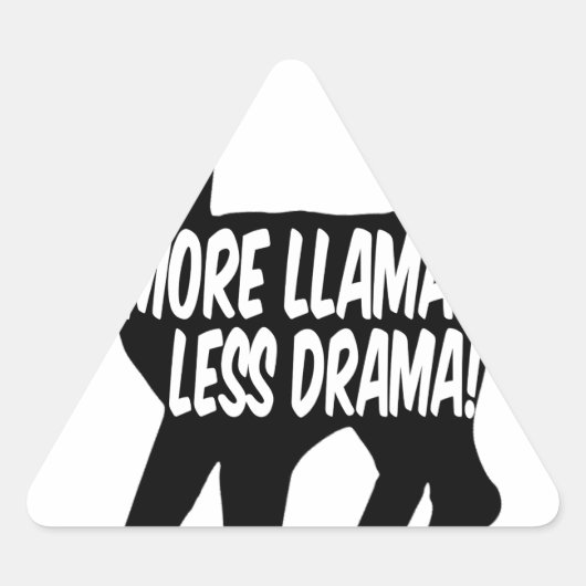 Meer Llamas Minder Drama Sticker (Voorkant)