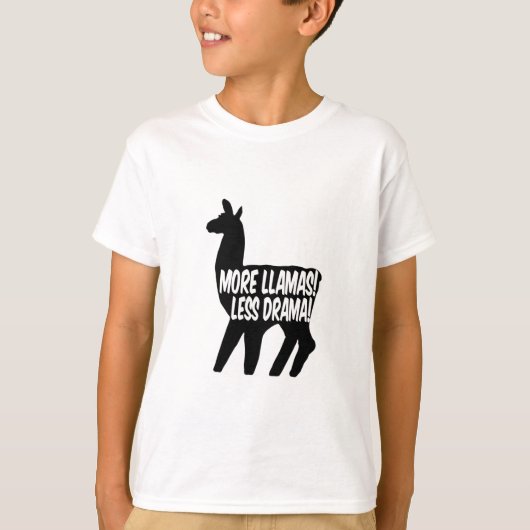 Meer Llamas Minder Drama T-shirt (Voorkant)