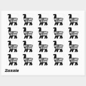 Meer Llamas Minder Drama Vierkante Sticker (Vel)