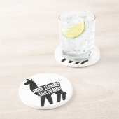 Meer Llamas Minder Drama Zandsteen Onderzetter (Zijkant)